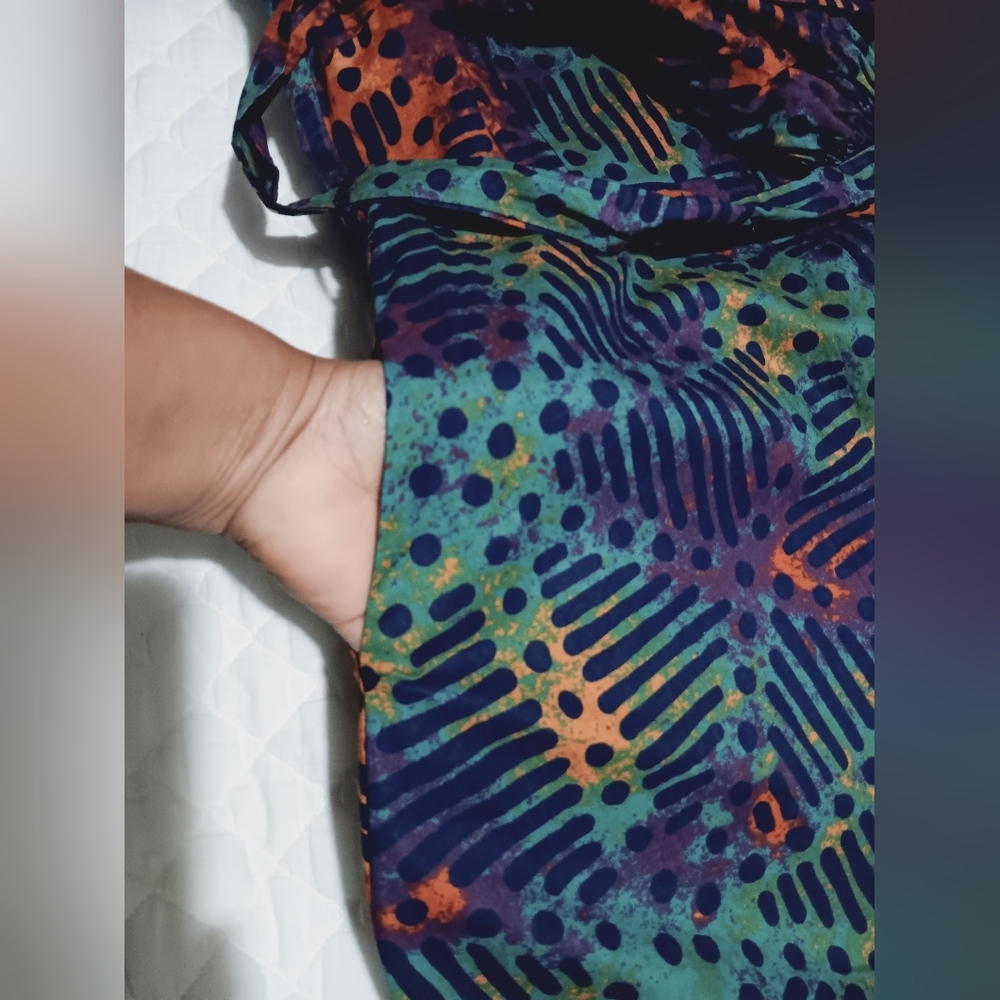 NWT D'IYANU Colorful Patterned Maxi Dress With Pockets - Picture 16 of 16